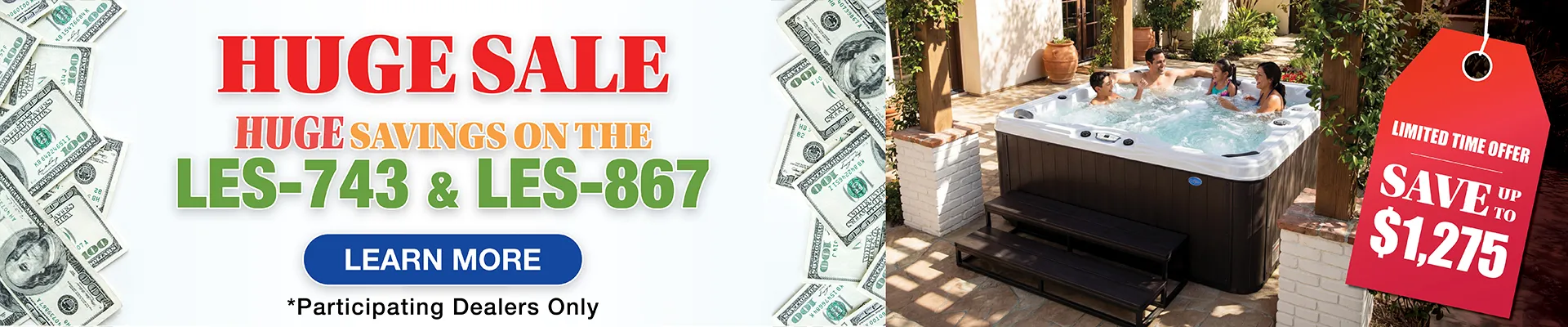 Calspas hot tub being used in a family setting - Huntersville